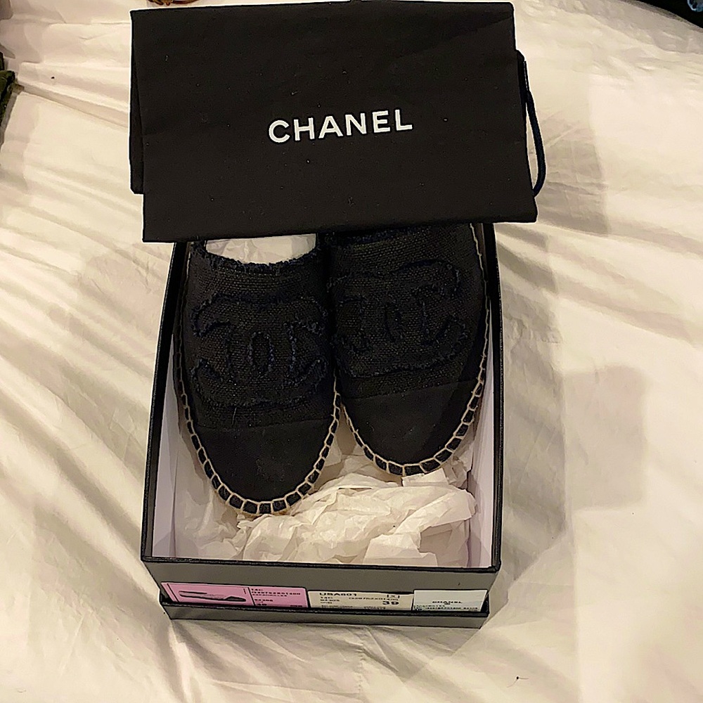 Chanel Black fabric espadrilles